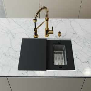 Sink with Edison Faucet and Soap Dispenser